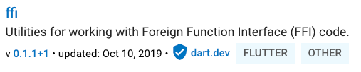 Package search result showing a package that was published by a verified publisher.