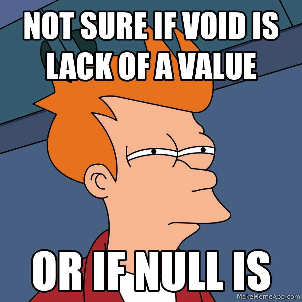 An illustration showing frustration with quirks and edge cases in type theory.