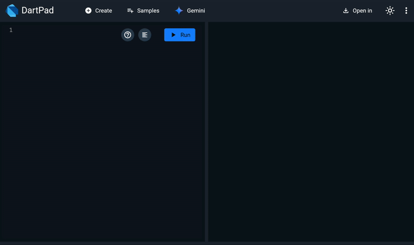 An animation showing a user providing an image to Gemini in DartPad to generate a Flutter app layout.